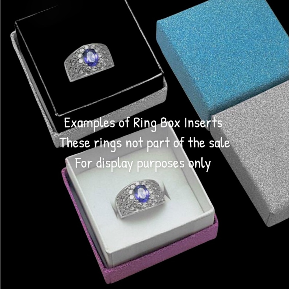Solid Sterling Silver Inlay Blue Lab Opal Dome Ring - Picture 8 of 9